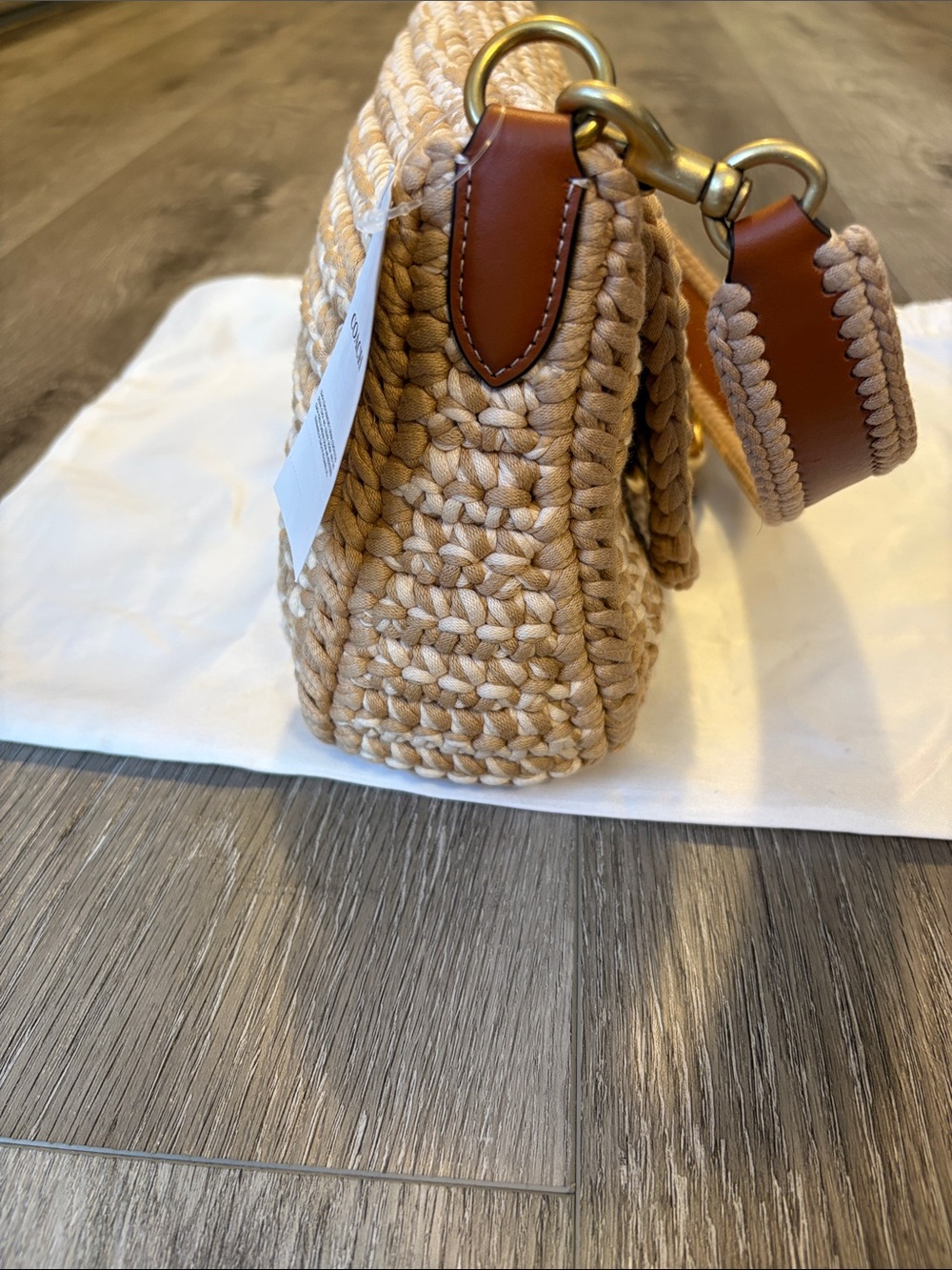 NWT Coach Crochet Soft Tabby Purse - Picture 7 of 11